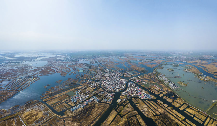 An aerial view of the Xiongan New Area. [Photo/Xinhua]